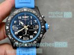 Swiss Replica Breitling Endurance Pro 44 Quartz Chronograph Sky Blue Rubber Strap